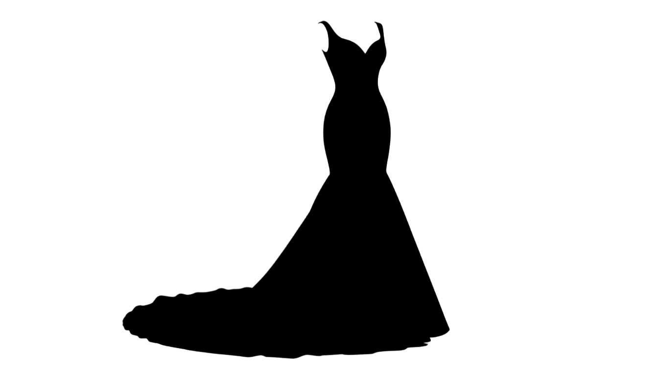 wedding dress silhouette png PNG transparent background