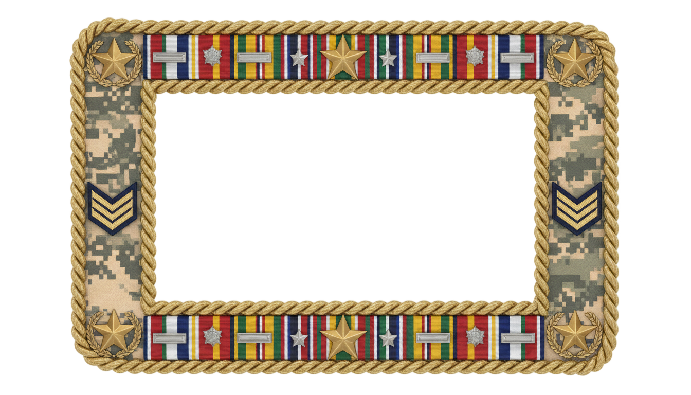army dress frame png PNG transparent background