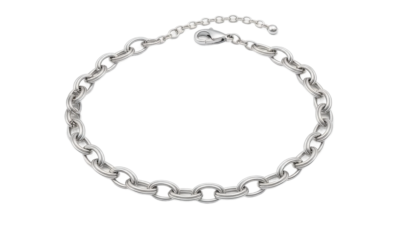 silver necklace chain png PNG transparent background