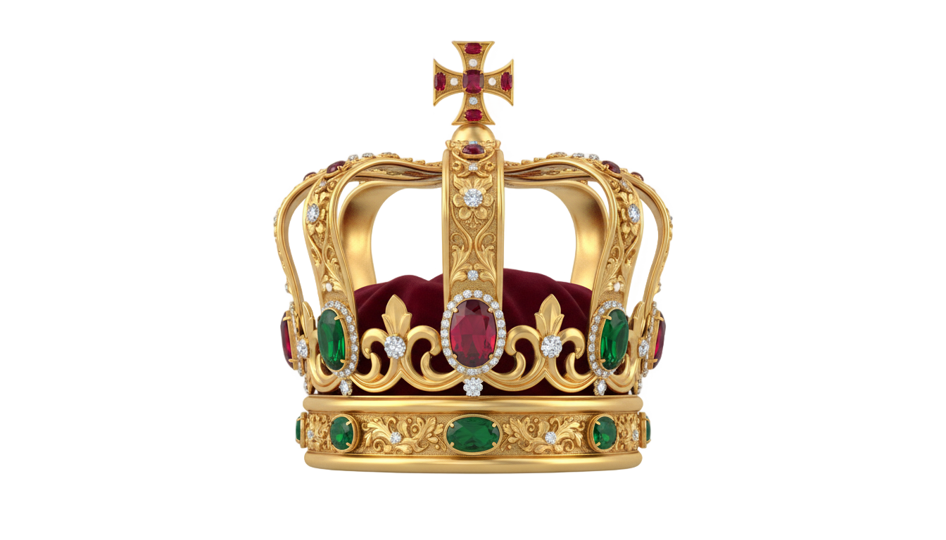 gold king crown png PNG transparent background