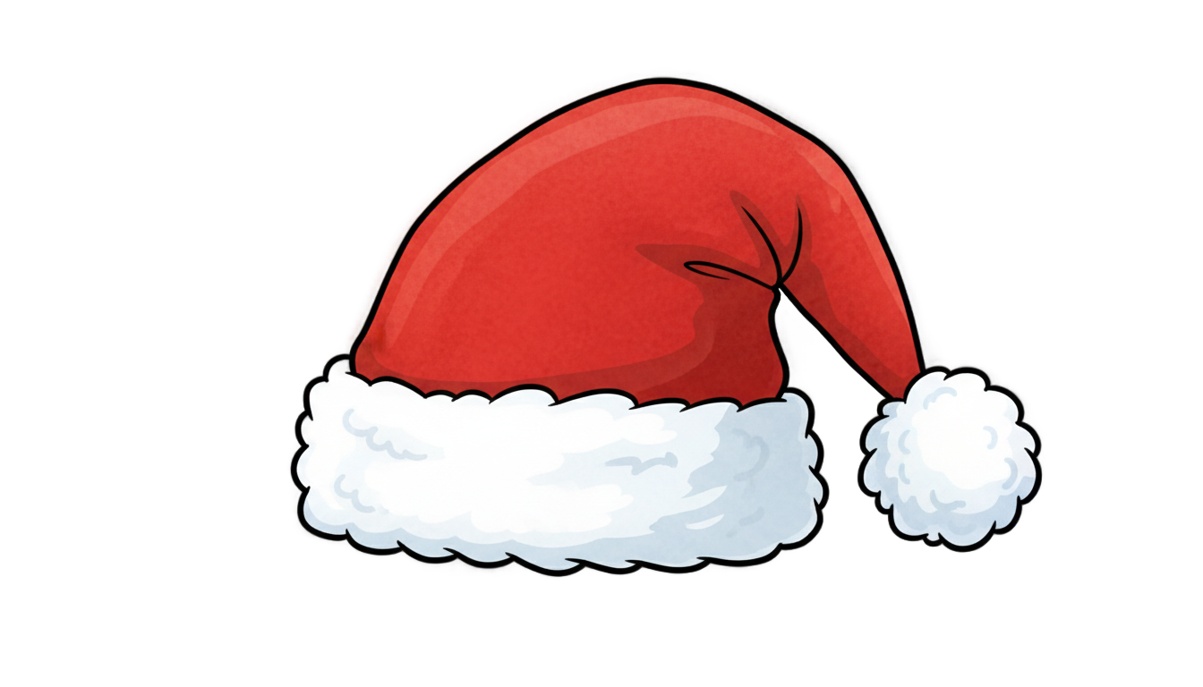 cartoon santa hat png PNG transparent background