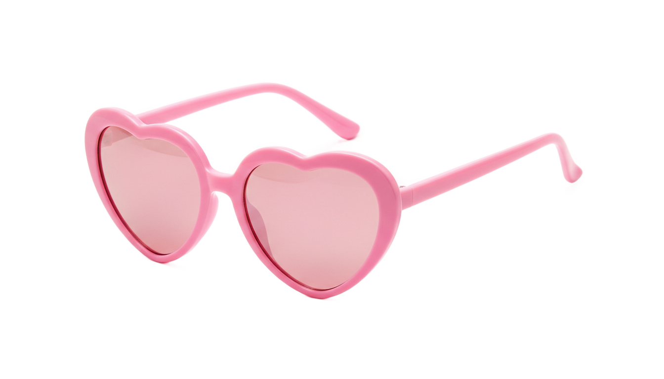 pink heart sunglasses png PNG transparent background