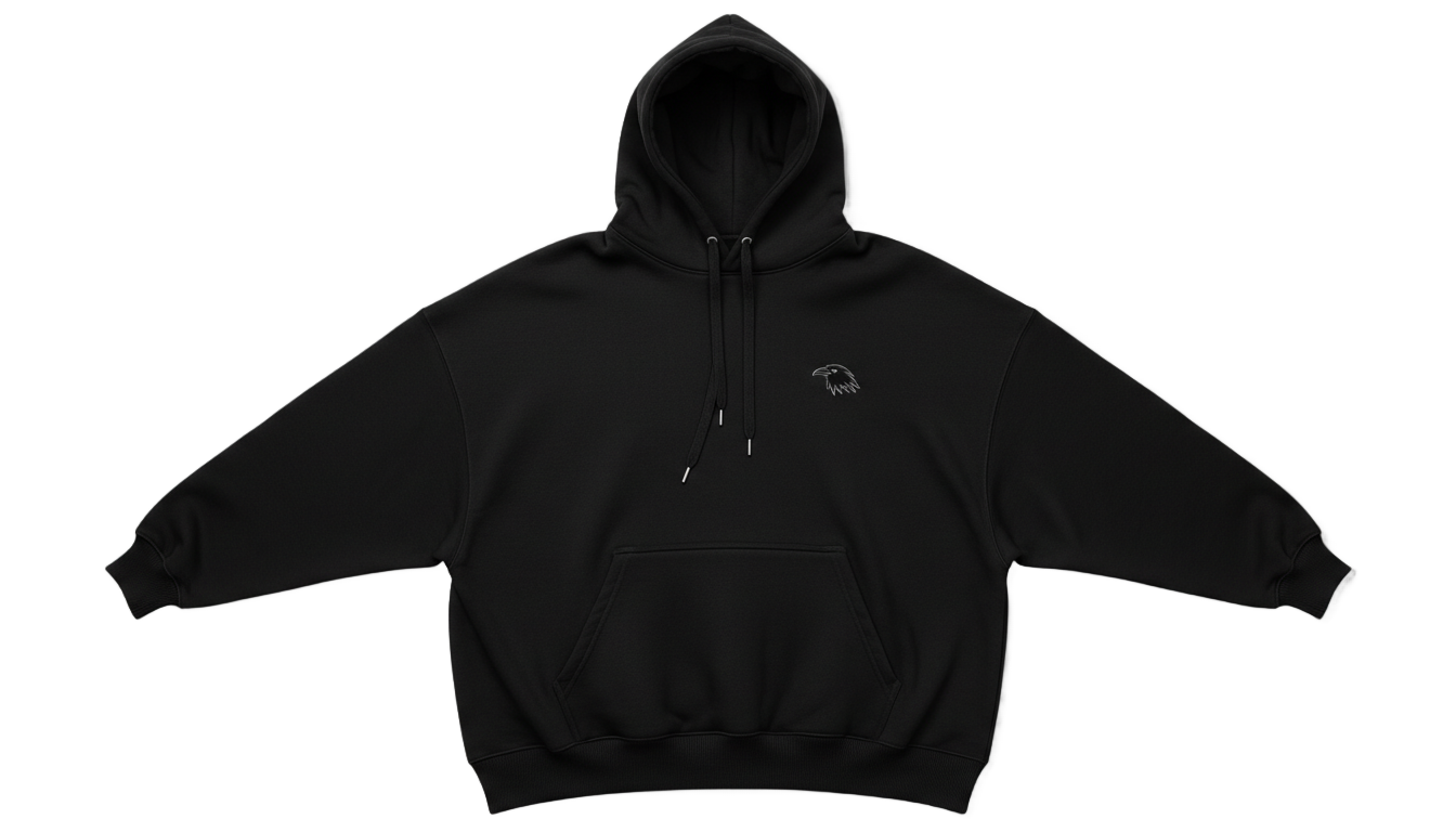 oversized black hoodie png PNG transparent background