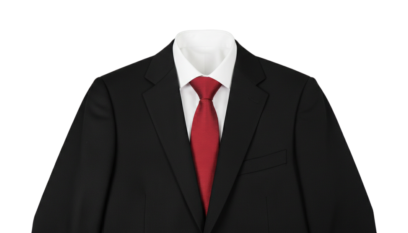 black coat red tie png PNG transparent background