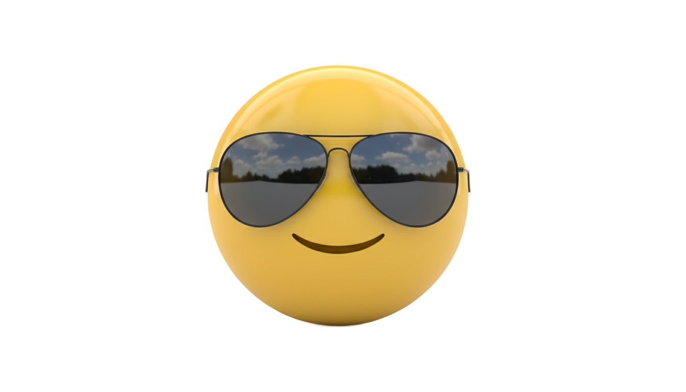 sunglasses emoji png PNG transparent background