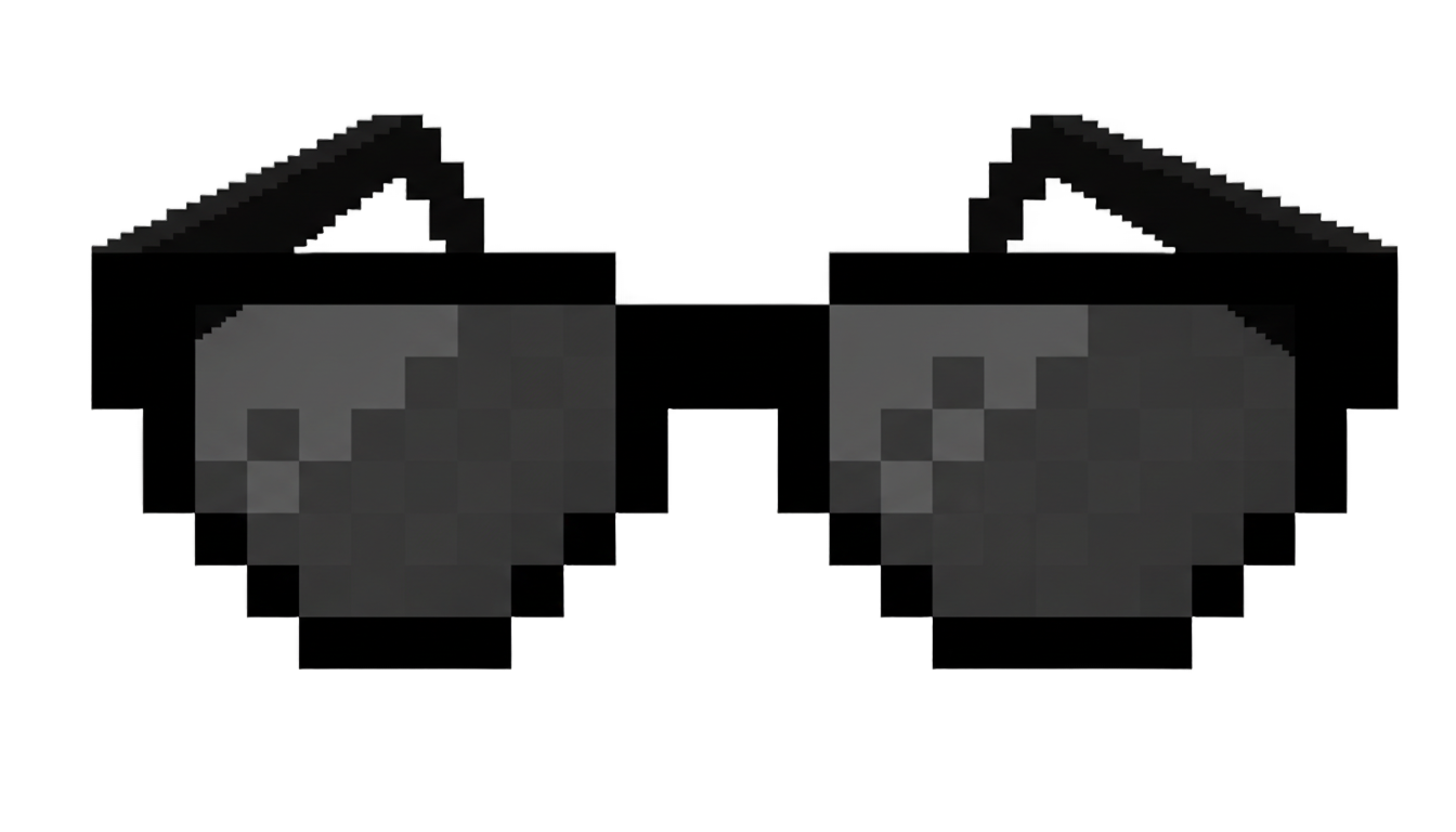 8 bit sunglasses png PNG transparent background