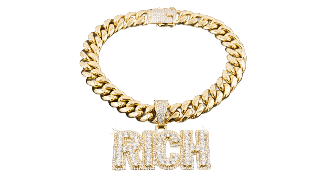 rapper necklace png PNG transparent background