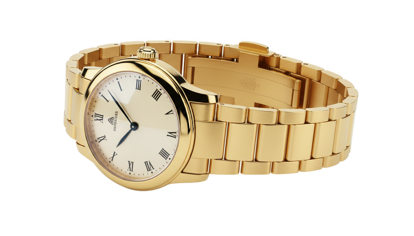 gold wrist watch png PNG transparent background