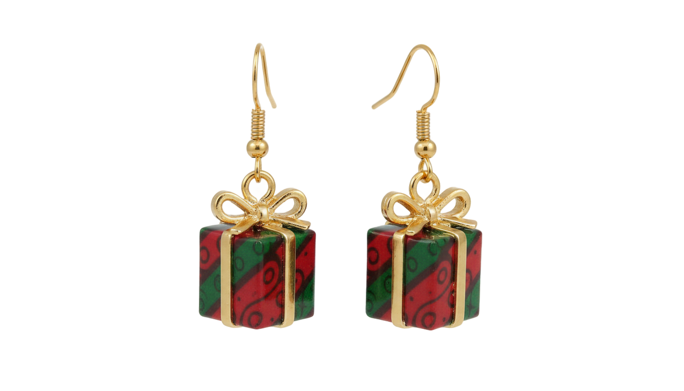 christmas earrings png PNG transparent background