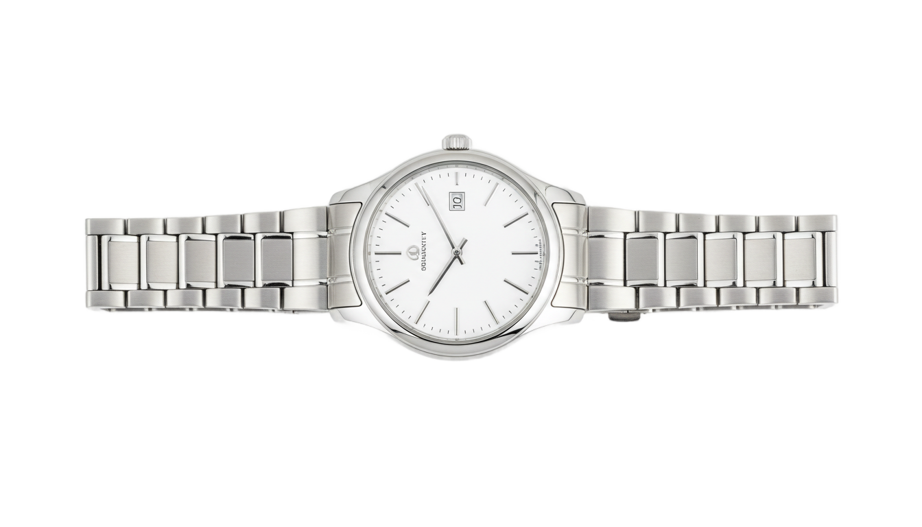 silver watch png PNG transparent background