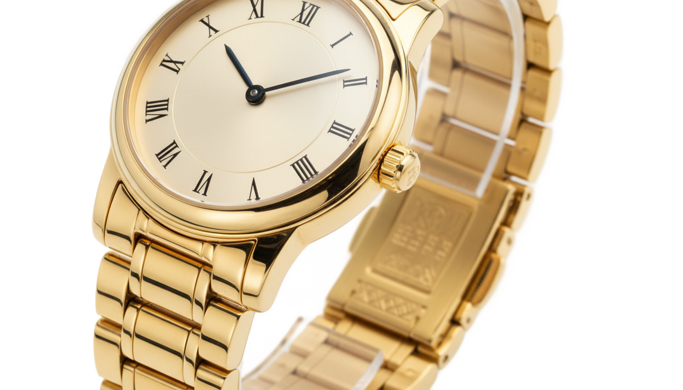 gold wrist watch png PNG transparent background