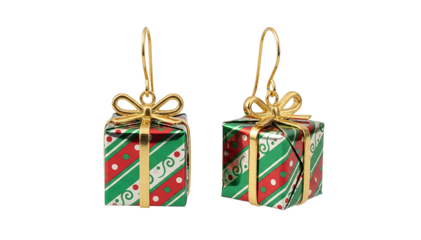 christmas earrings png PNG transparent background