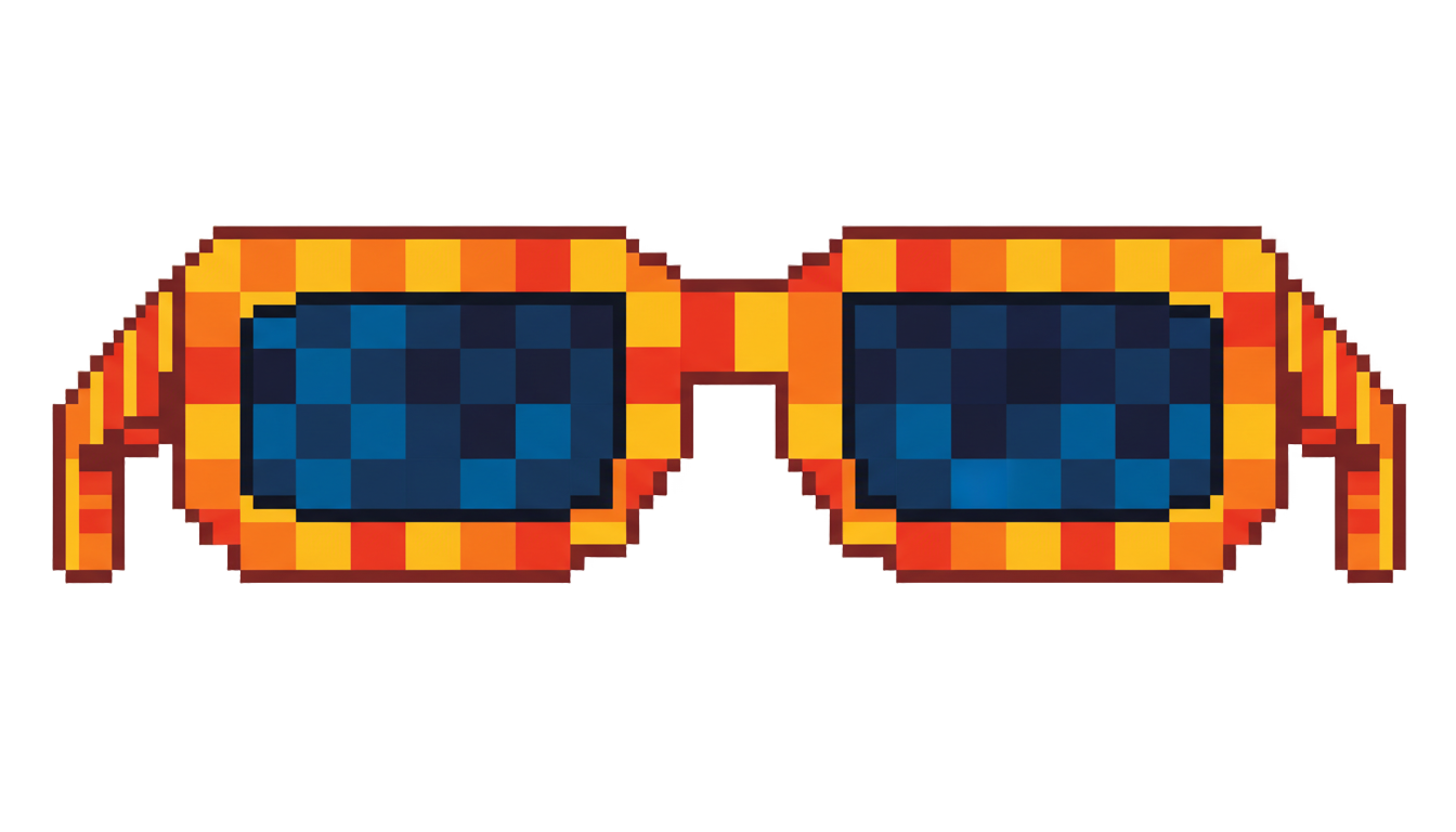 pixel glasses png PNG transparent background