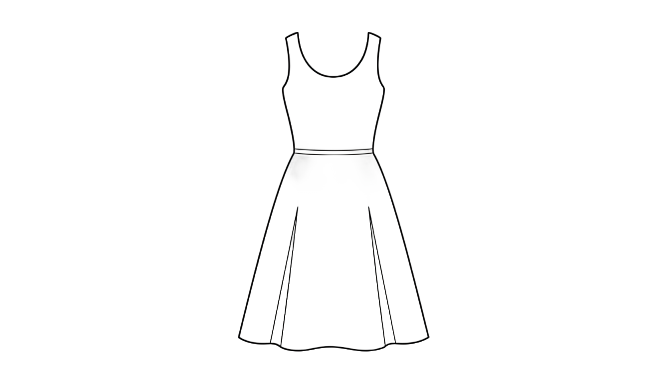 dress outline png PNG transparent background