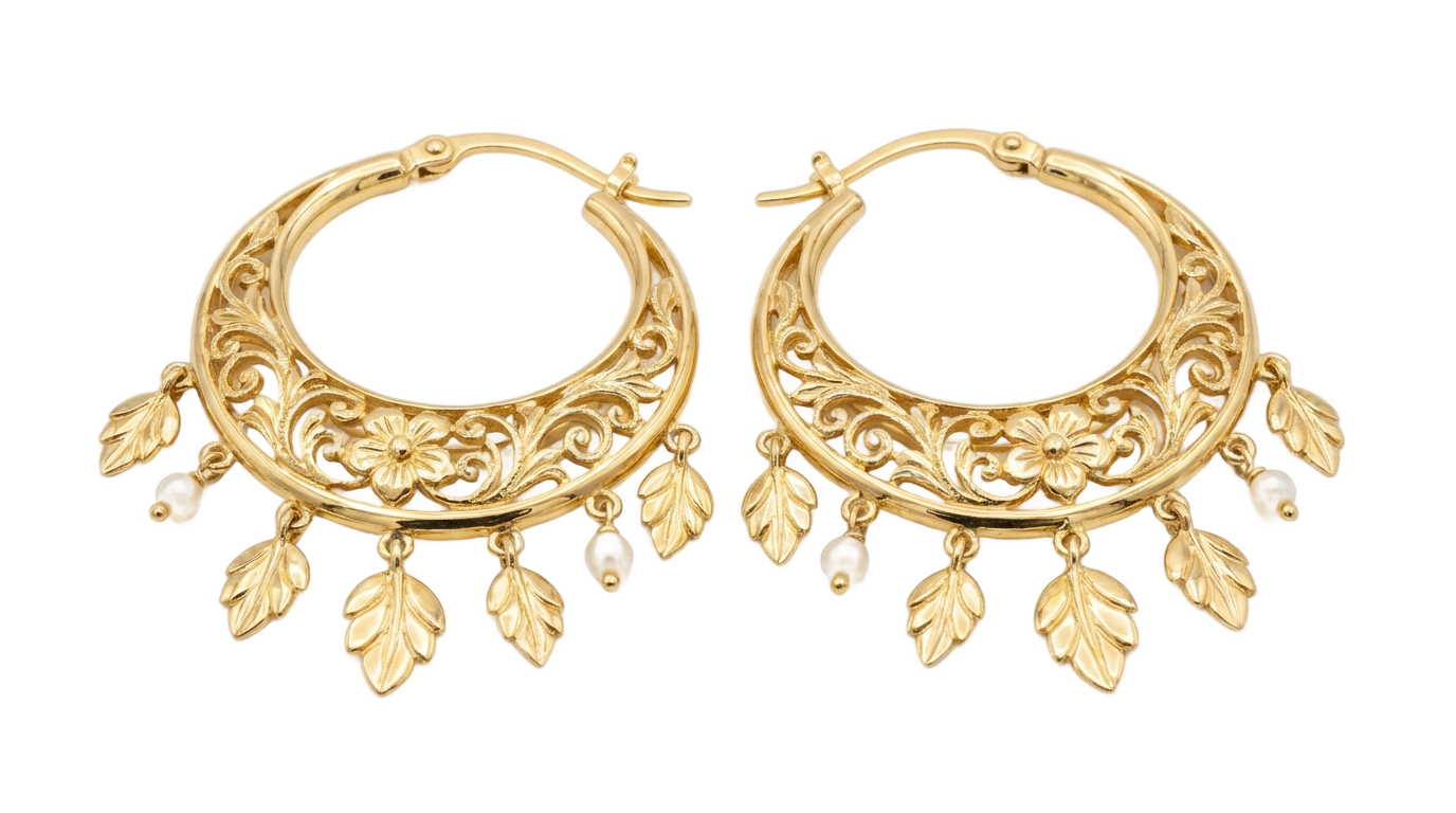 2 gram gold earrings png PNG transparent background