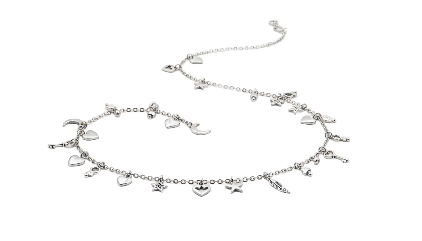 charm necklace png PNG transparent background