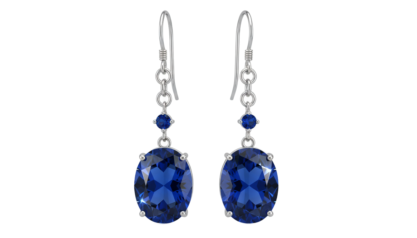 blue earrings png PNG transparent background