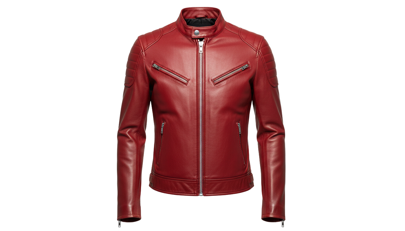 red leather jacket png PNG transparent background