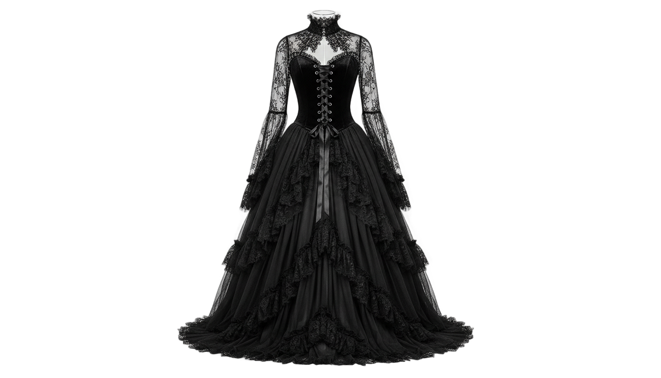 gothic dress png PNG transparent background