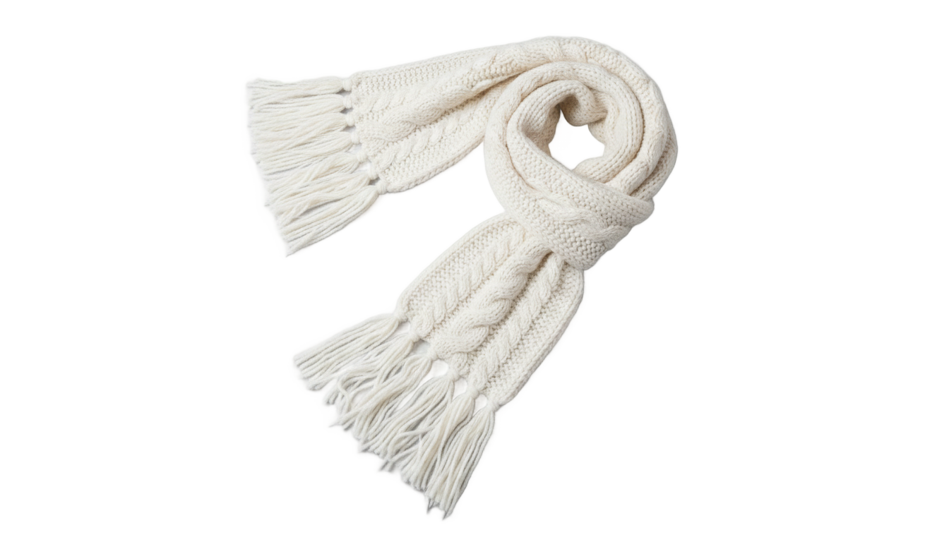 white scarf png PNG transparent background