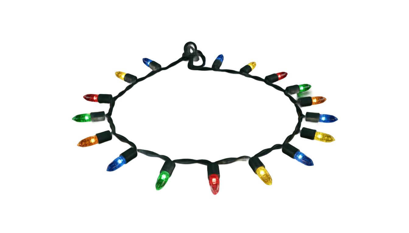 christmas lights necklace png PNG transparent background