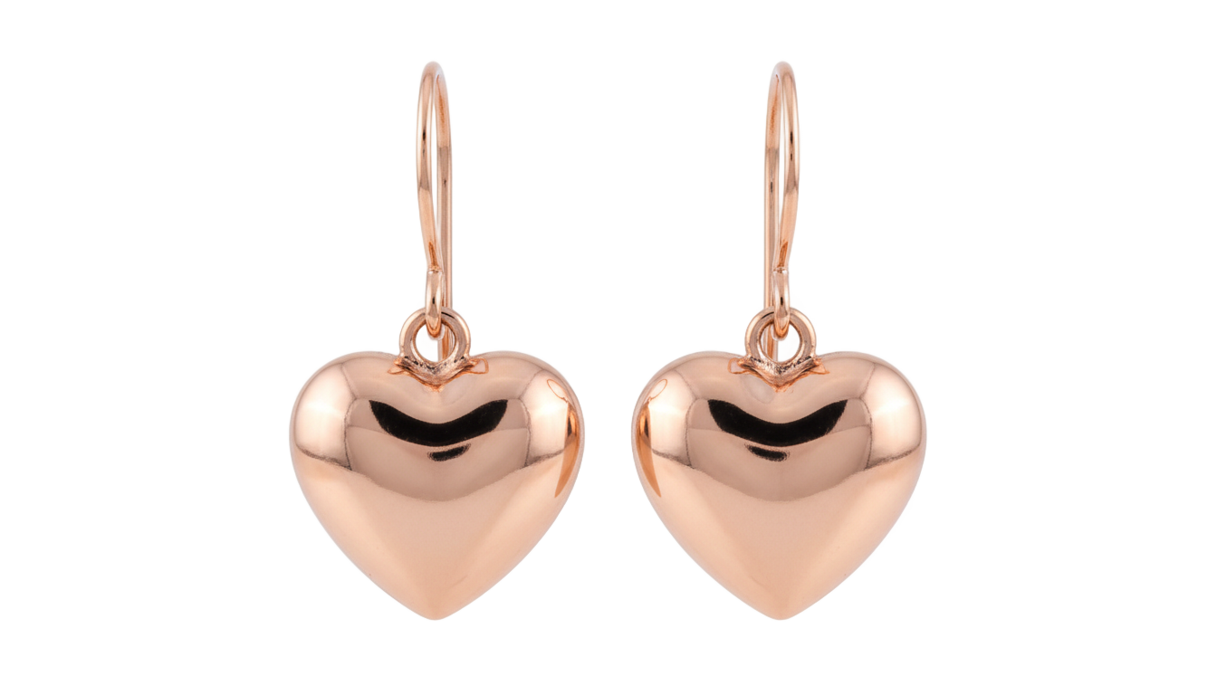 heart earrings png PNG transparent background