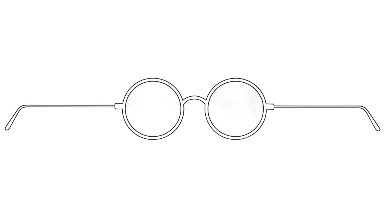 glasses outline png PNG transparent background