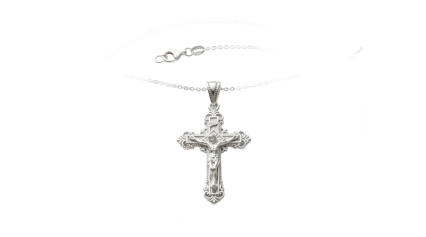 crucifix necklace png PNG transparent background