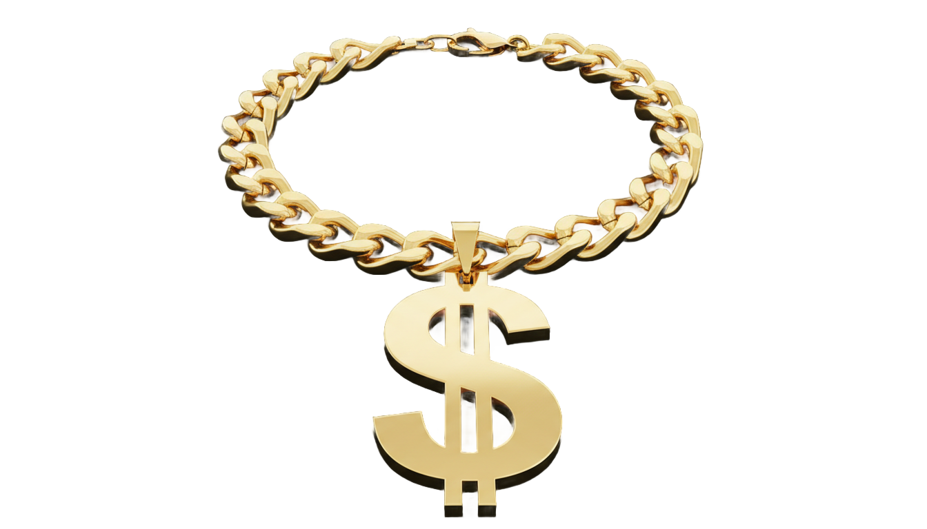 dollar necklace png PNG transparent background