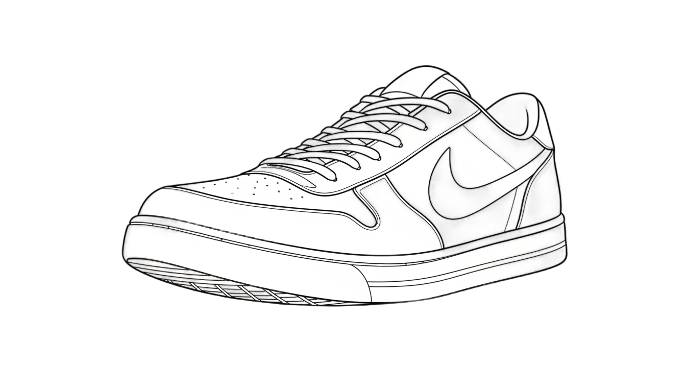 sneaker outline png PNG transparent background