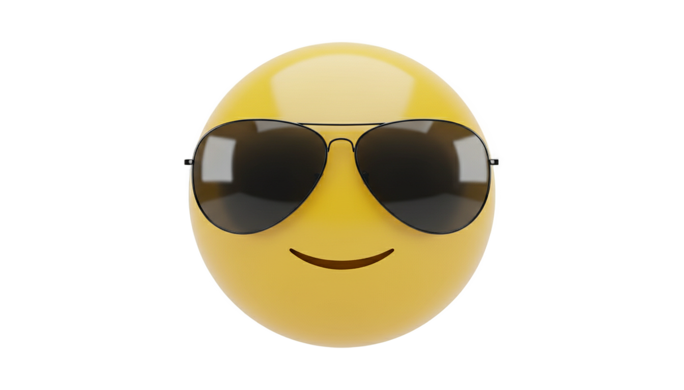 sunglasses emoji png PNG transparent background