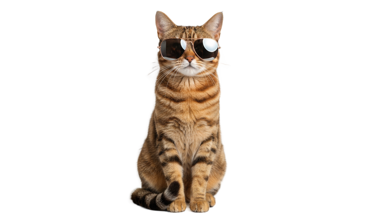 cat with sunglasses png PNG transparent background