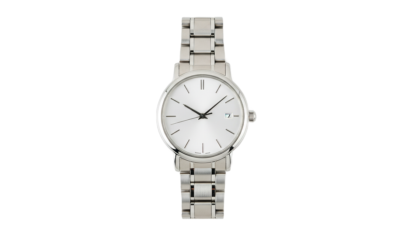 silver watch png PNG transparent background