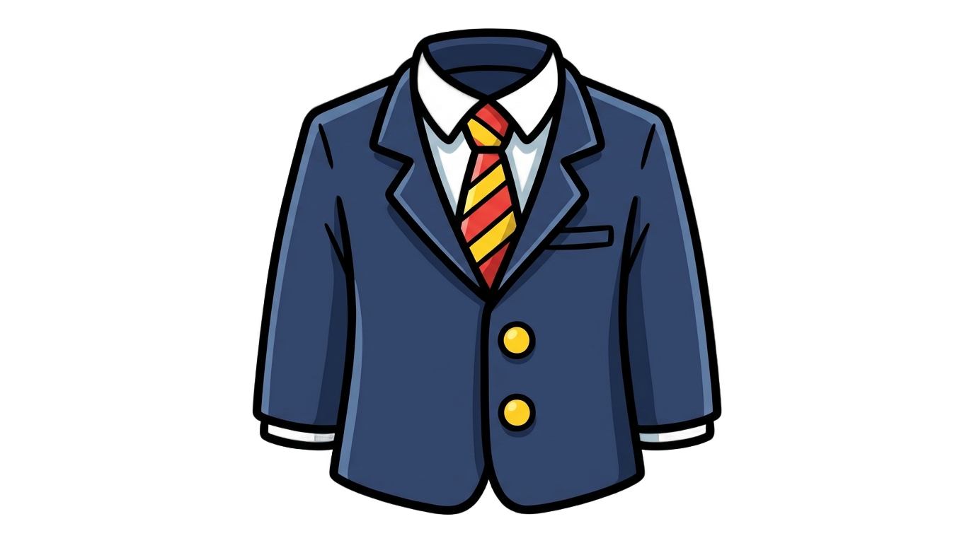 cartoon suit and tie png PNG transparent background