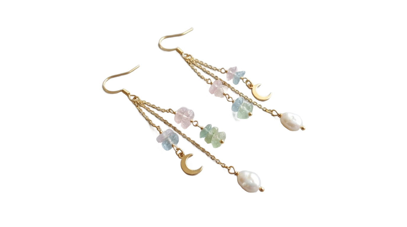 aesthetic earrings png PNG transparent background