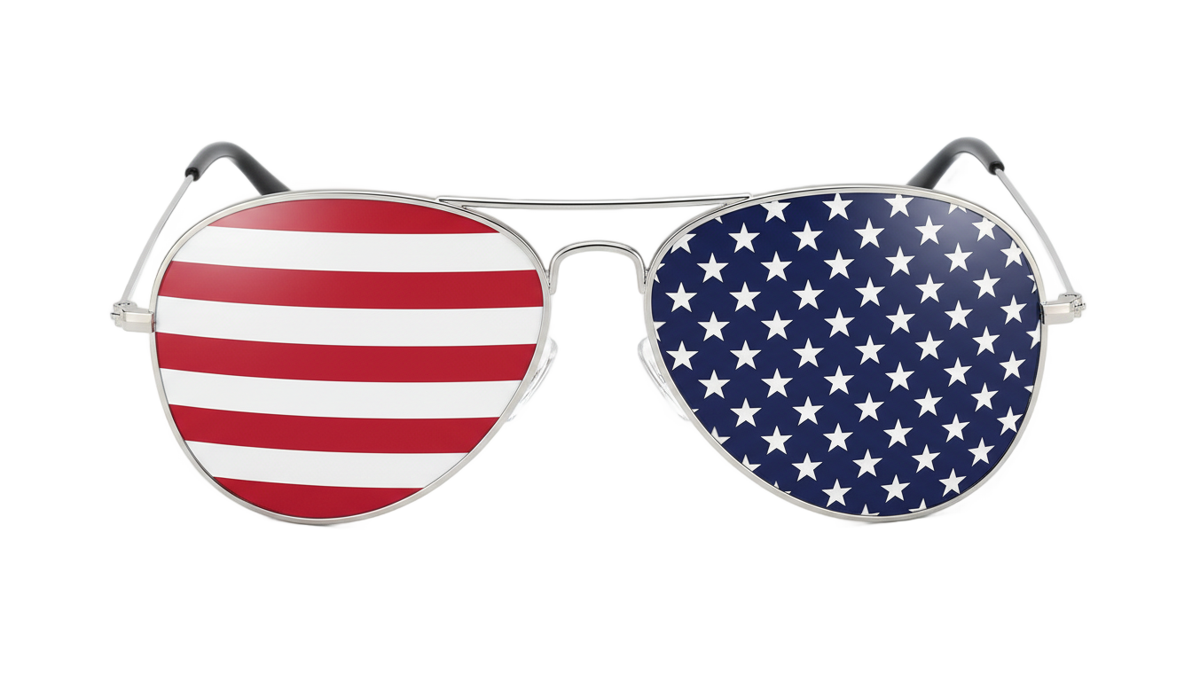 patriotic sunglasses png PNG transparent background