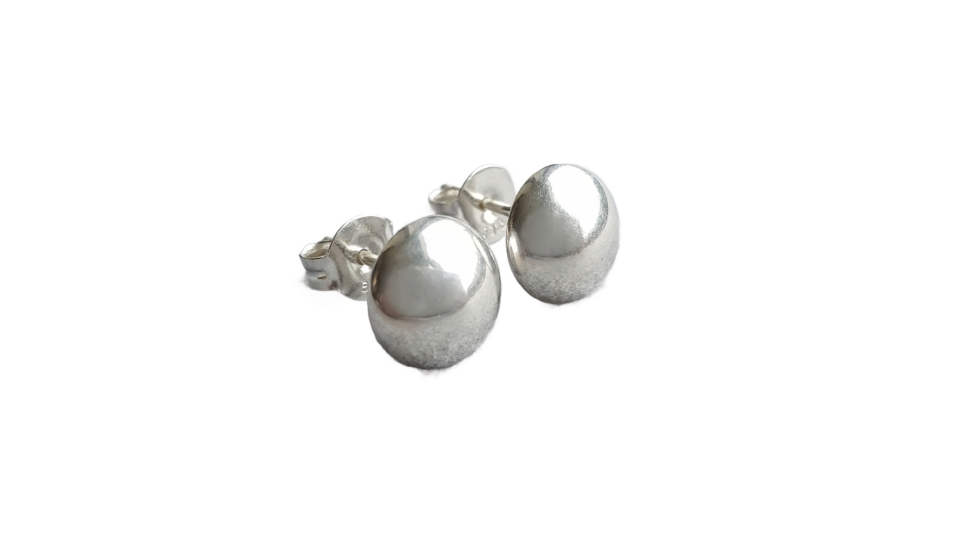 png silver stud earrings PNG transparent background