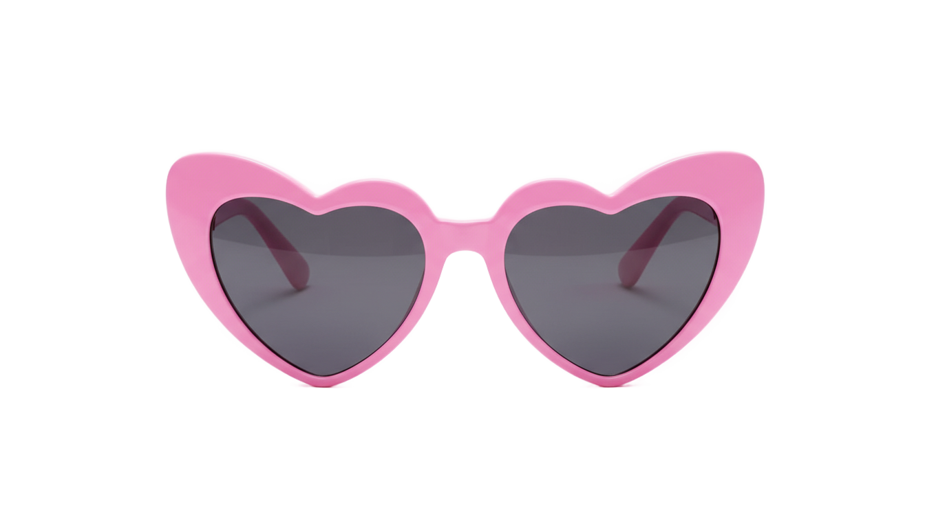 pink heart sunglasses png PNG transparent background