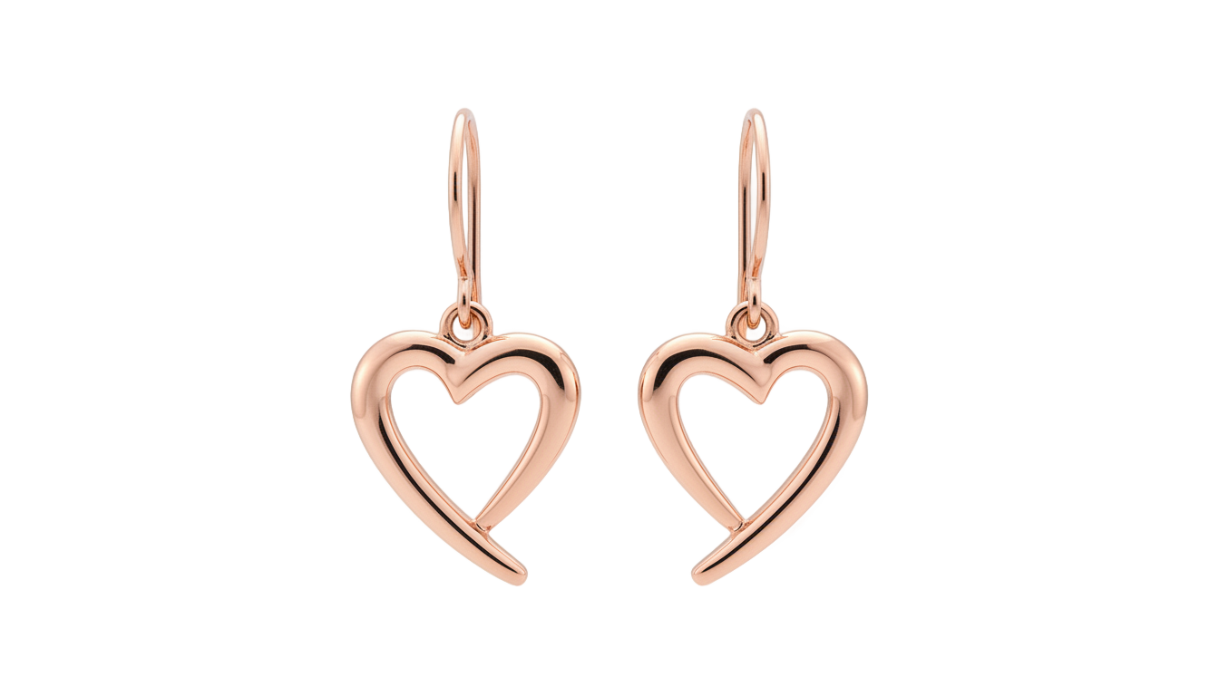 heart earrings png PNG transparent background