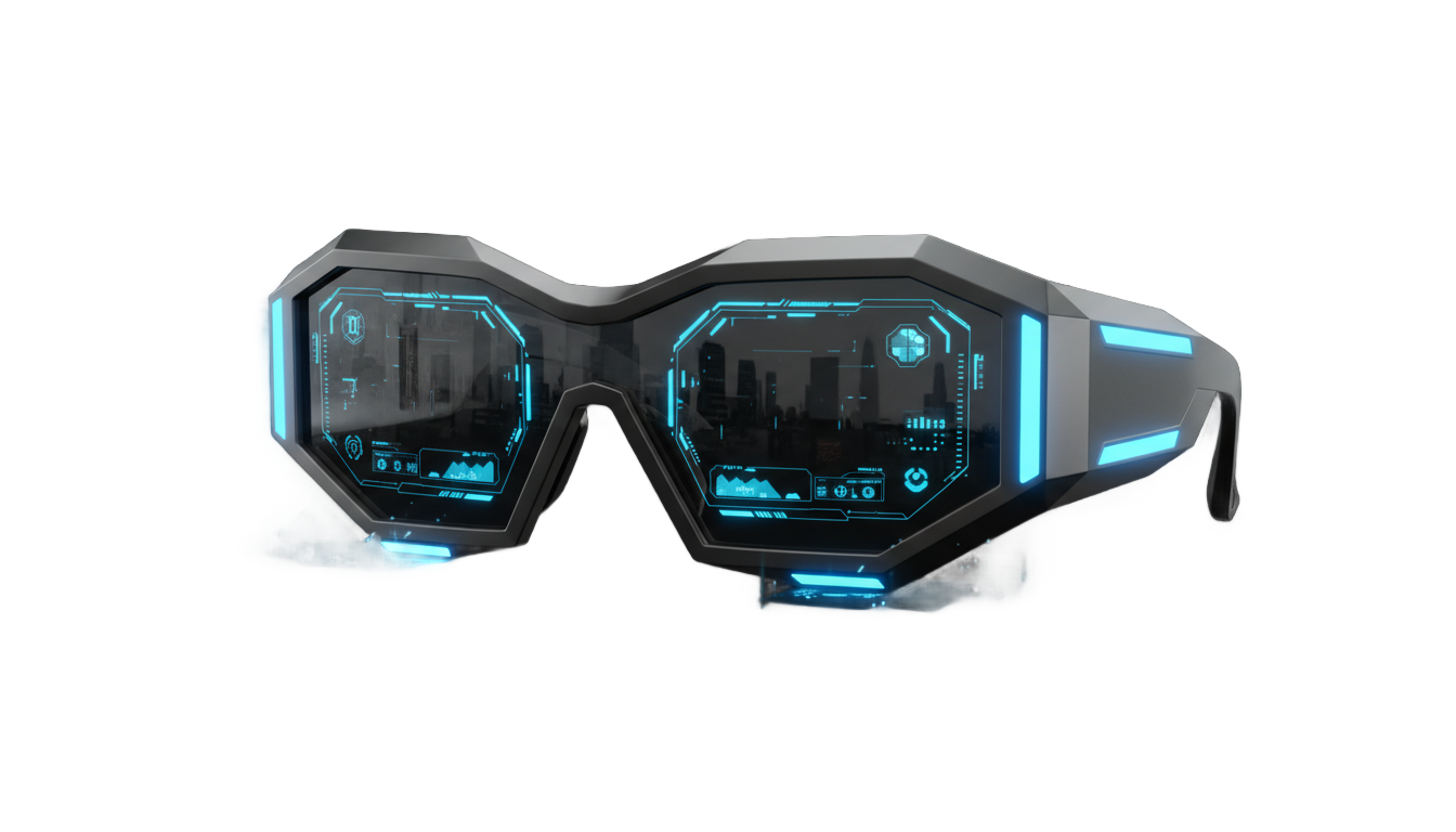 cyberpunk glasses png PNG transparent background