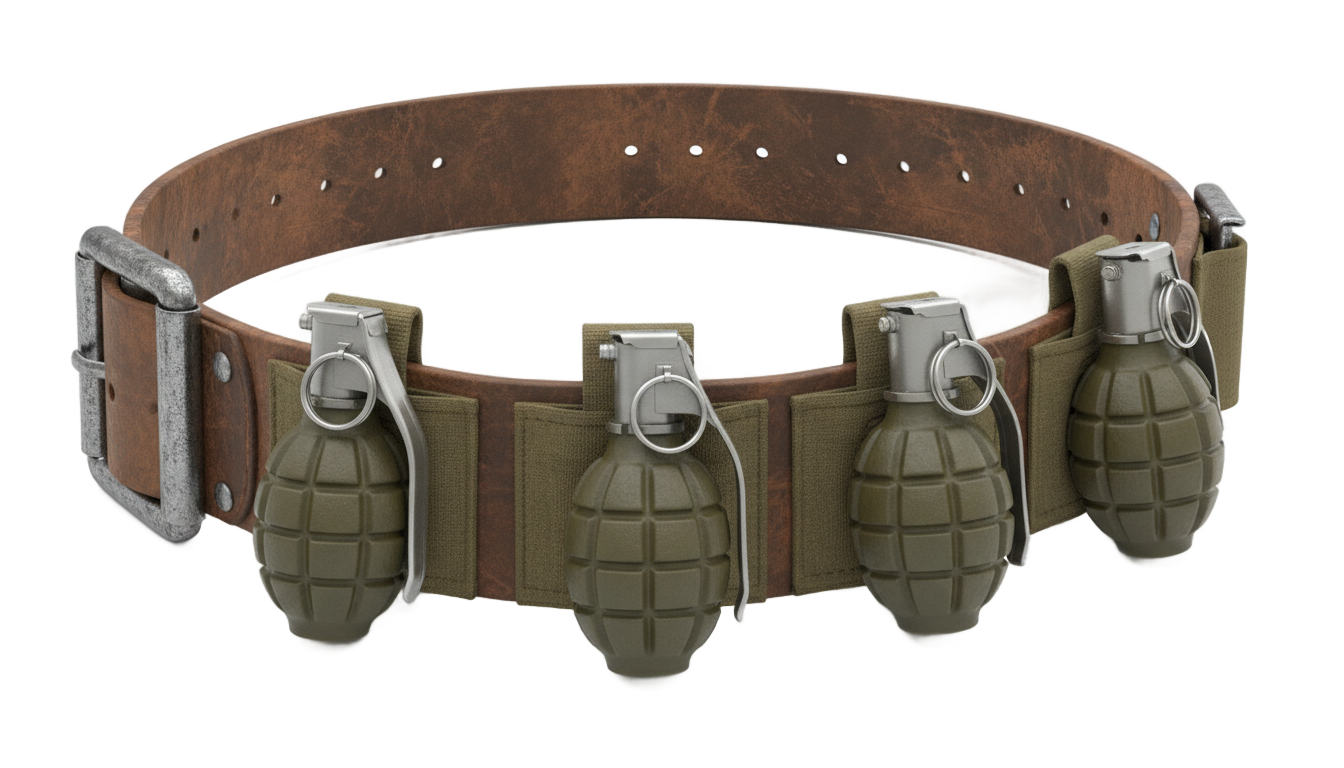 grenade belt png PNG transparent background