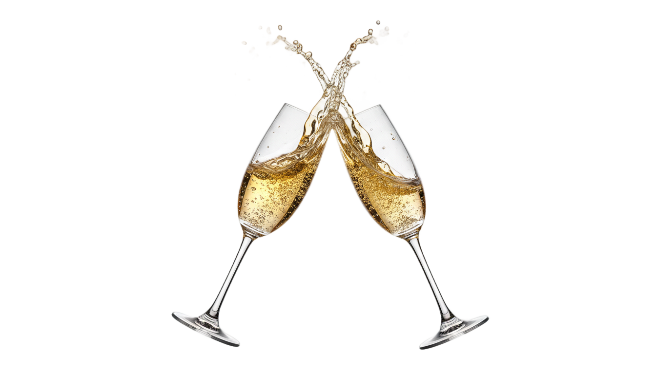 champagne glasses png PNG transparent background