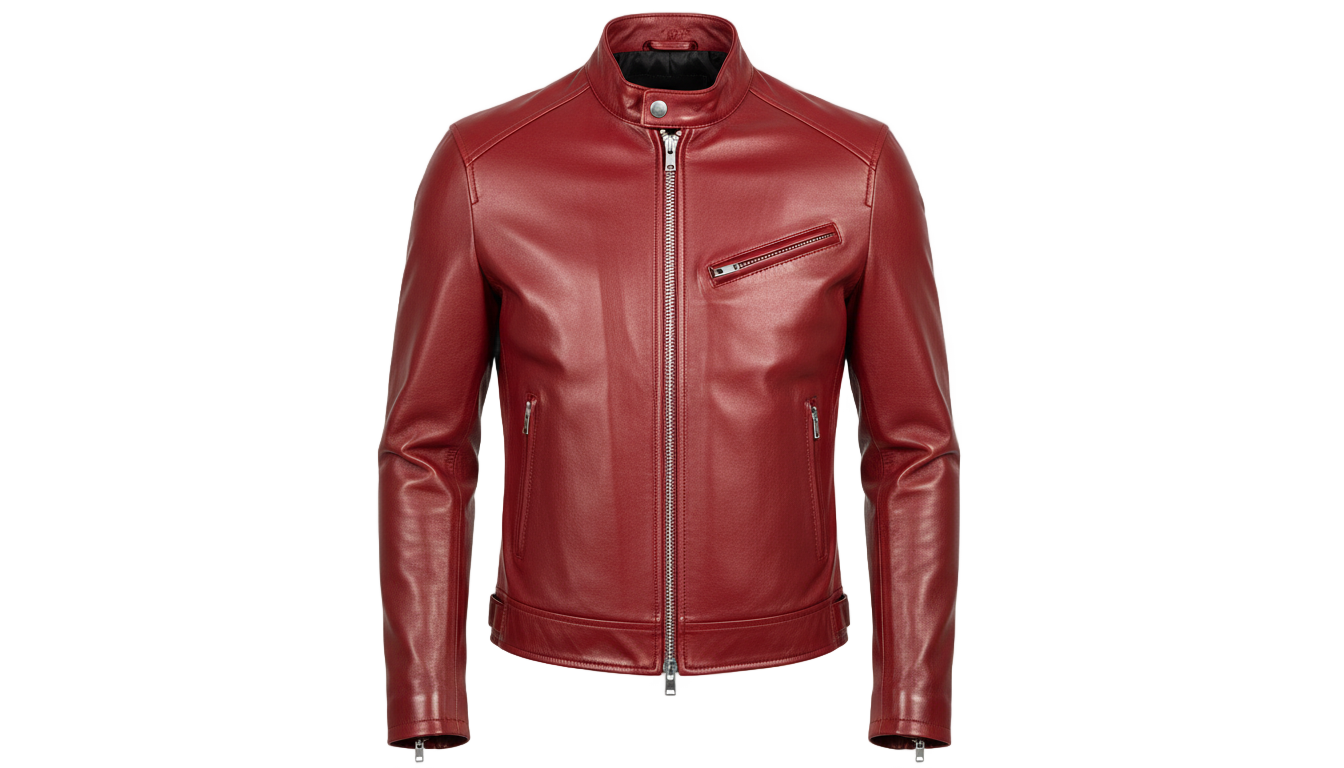 red leather jacket png PNG transparent background