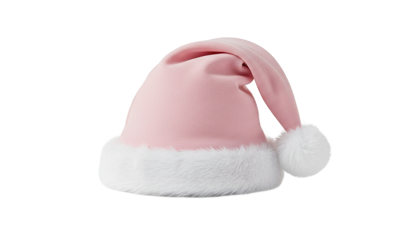 pink santa hat png PNG transparent background