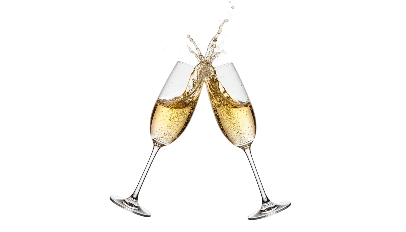 champagne glasses png PNG transparent background