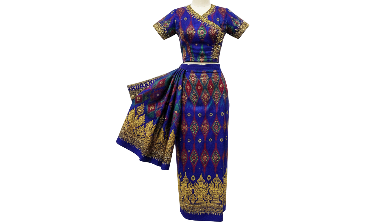 myanmar dress png PNG transparent background