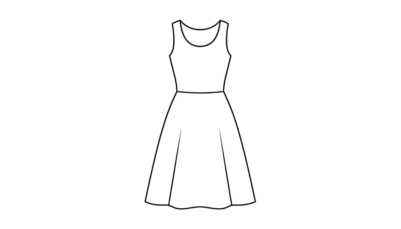 dress outline png PNG transparent background