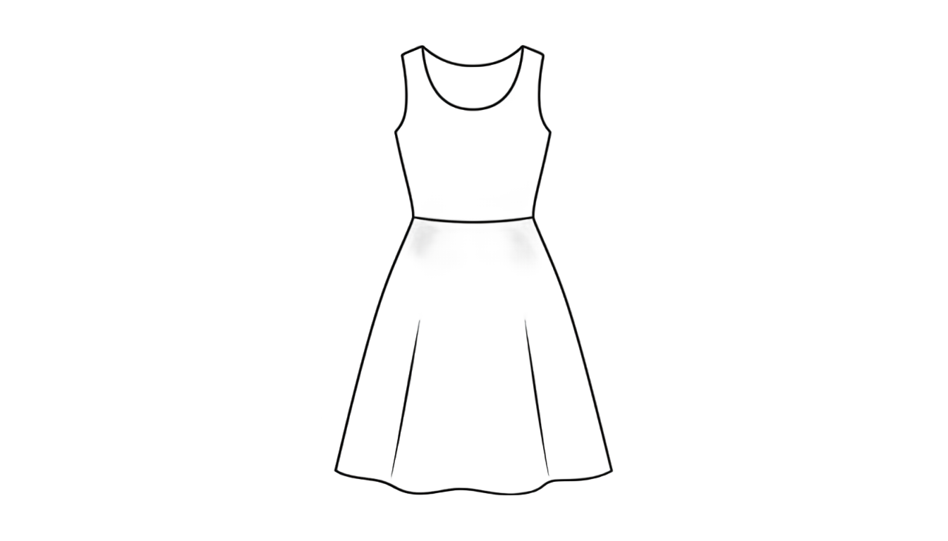 dress outline png PNG transparent background