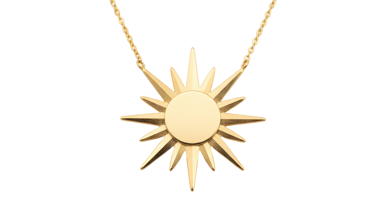 sun necklace png PNG transparent background