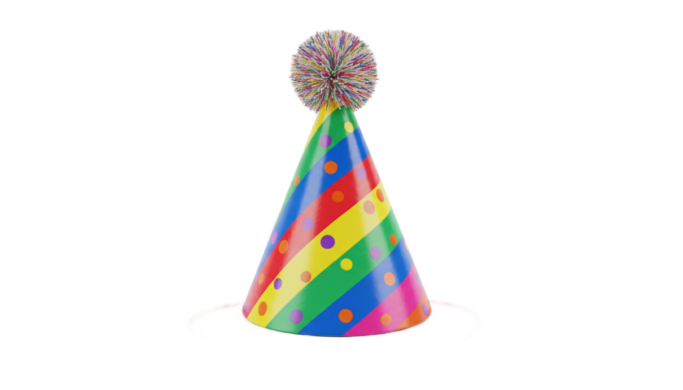 birthday party hat png PNG transparent background